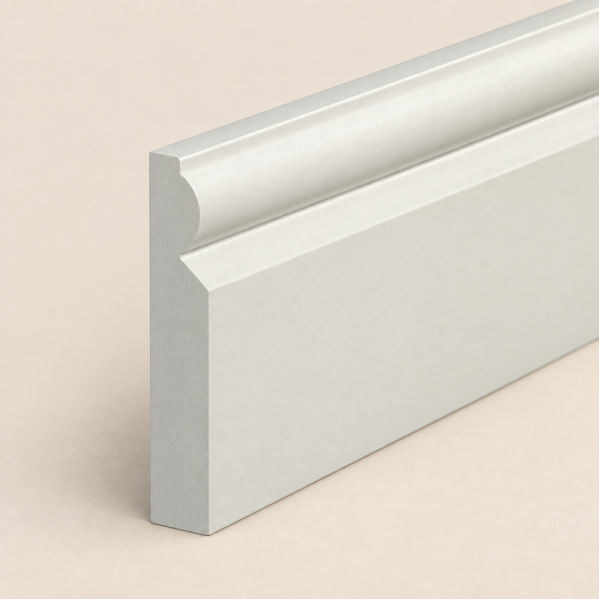 Taurus Skirting Board profile detail on a warm limestone background