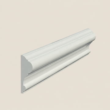 dado rail profile on a limestone background