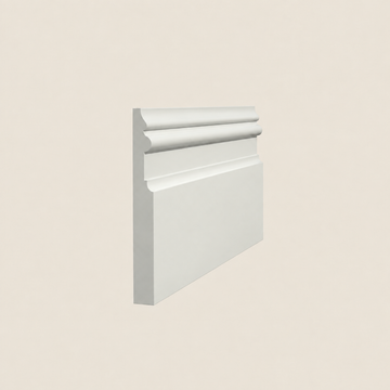 tall victorian skirting board profile on a limestone background