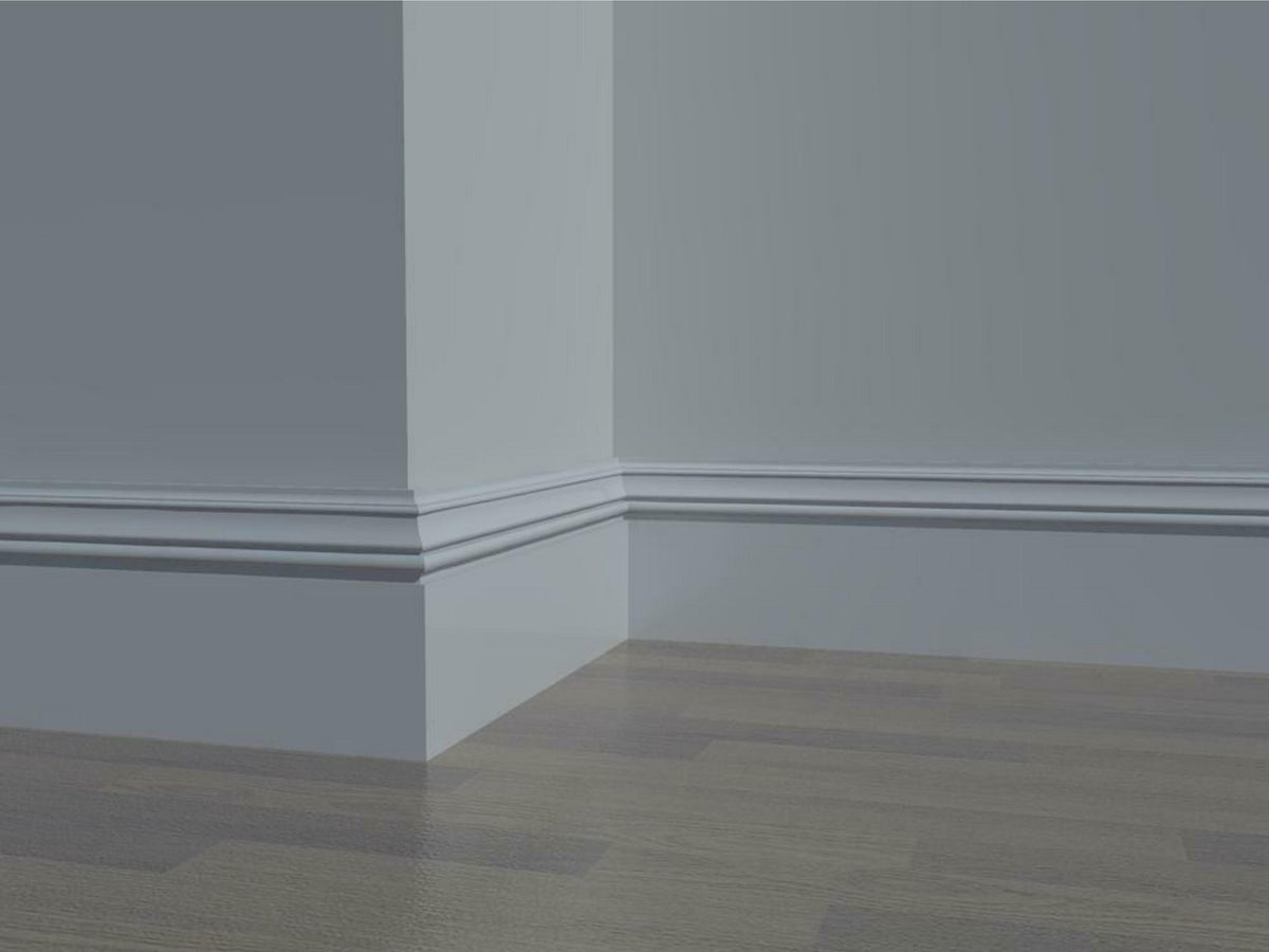 Bolection section skirting board detail