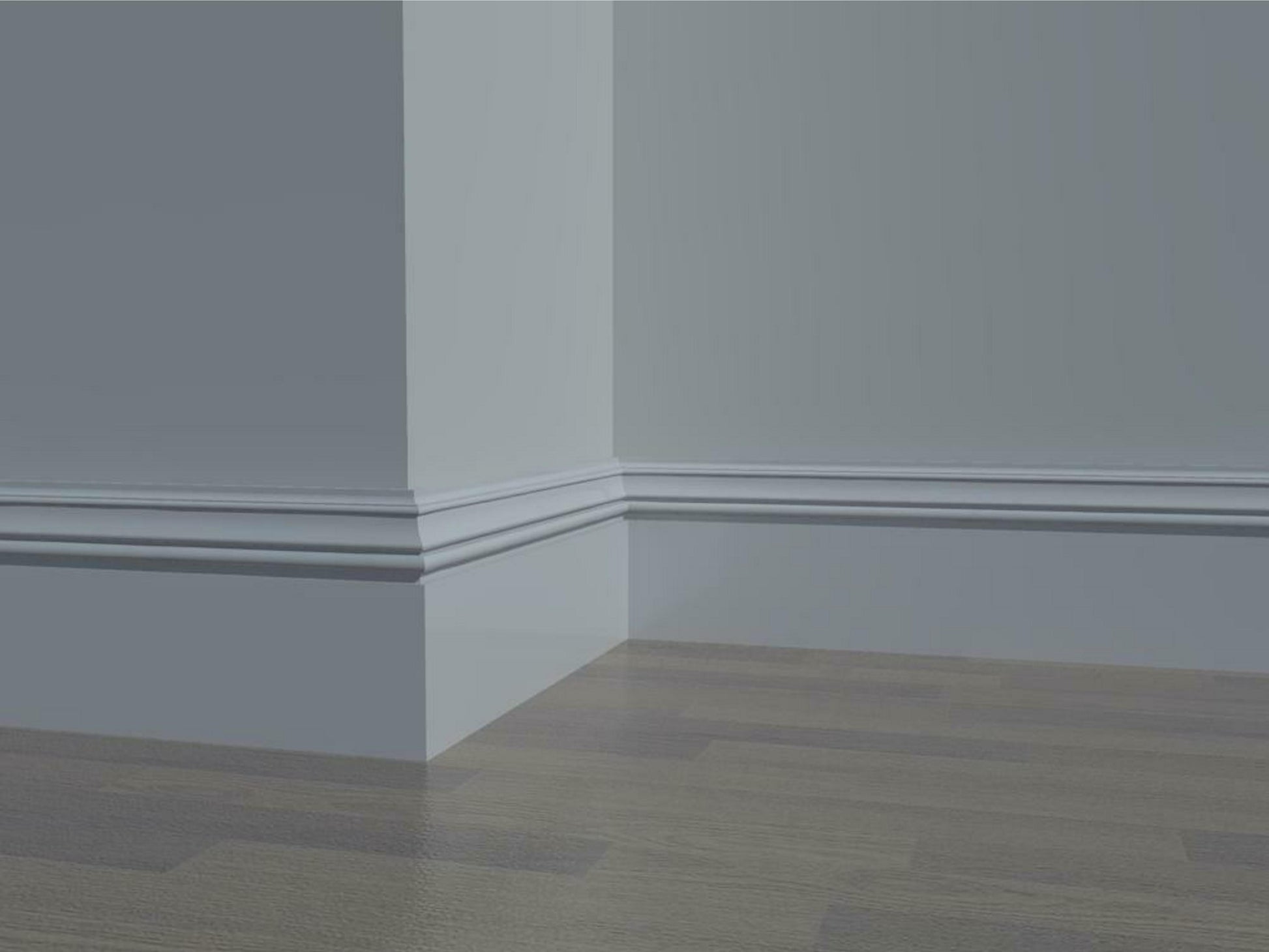 Bolection section skirting board detail