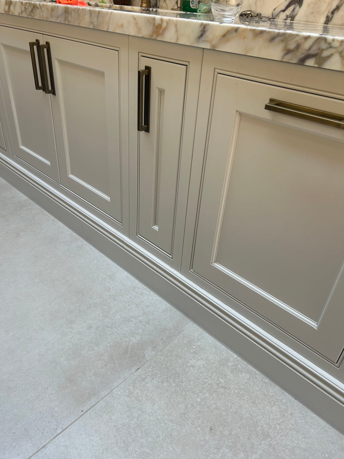 Beaded In-frame kitchen Island