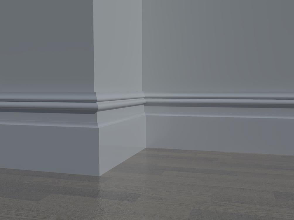 Tall Victorian skirting board detail