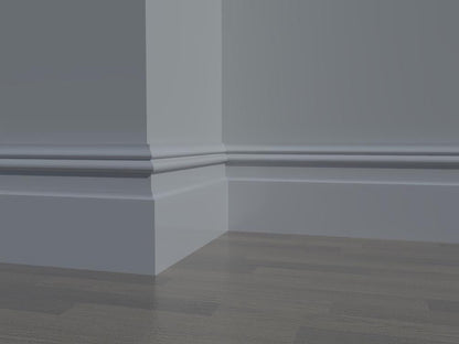 Tall Victorian skirting board detail