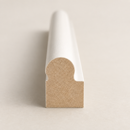 Astragal bead moisture-resistant MDF cross-section