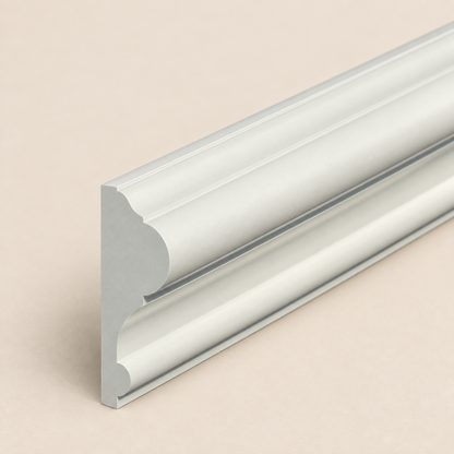 Dado Rail profile detail on a warm limestone background