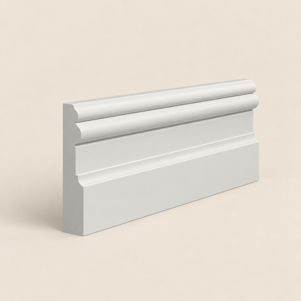 Tall Victorian Architrave profile on a warm limestone background