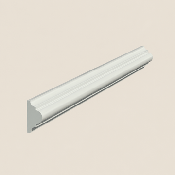 Astragal bead profile on a limestone background