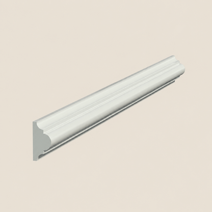 Astragal bead profile on a limestone background