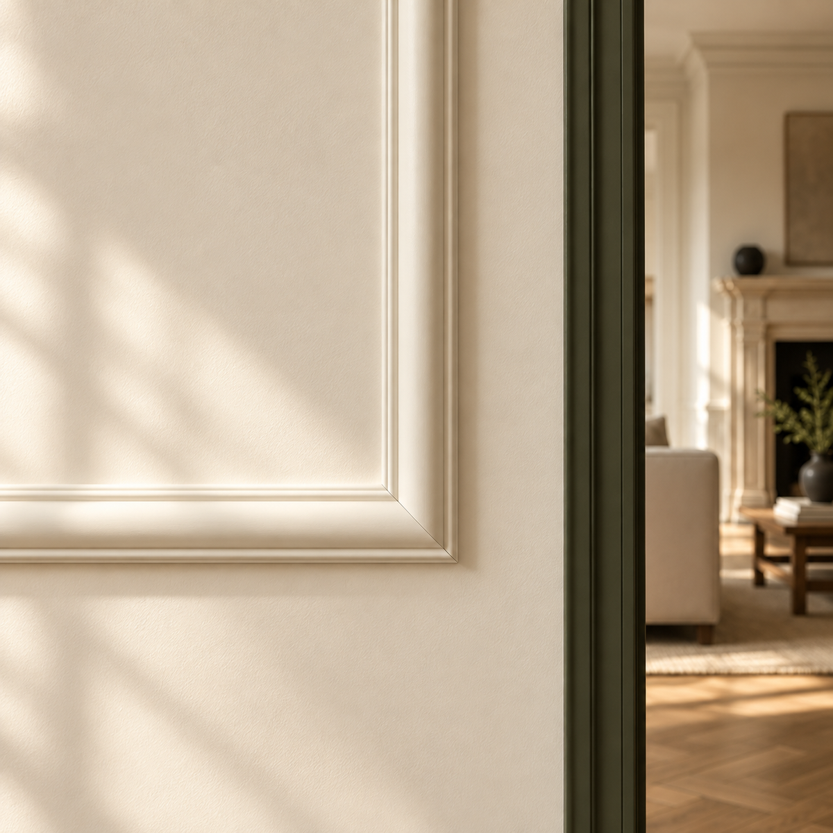 Interior visualisation of astragal bead in the Limestone and Oak house