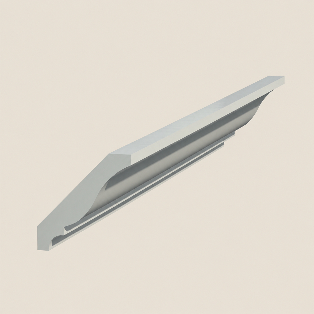cornice profile on a limestone background