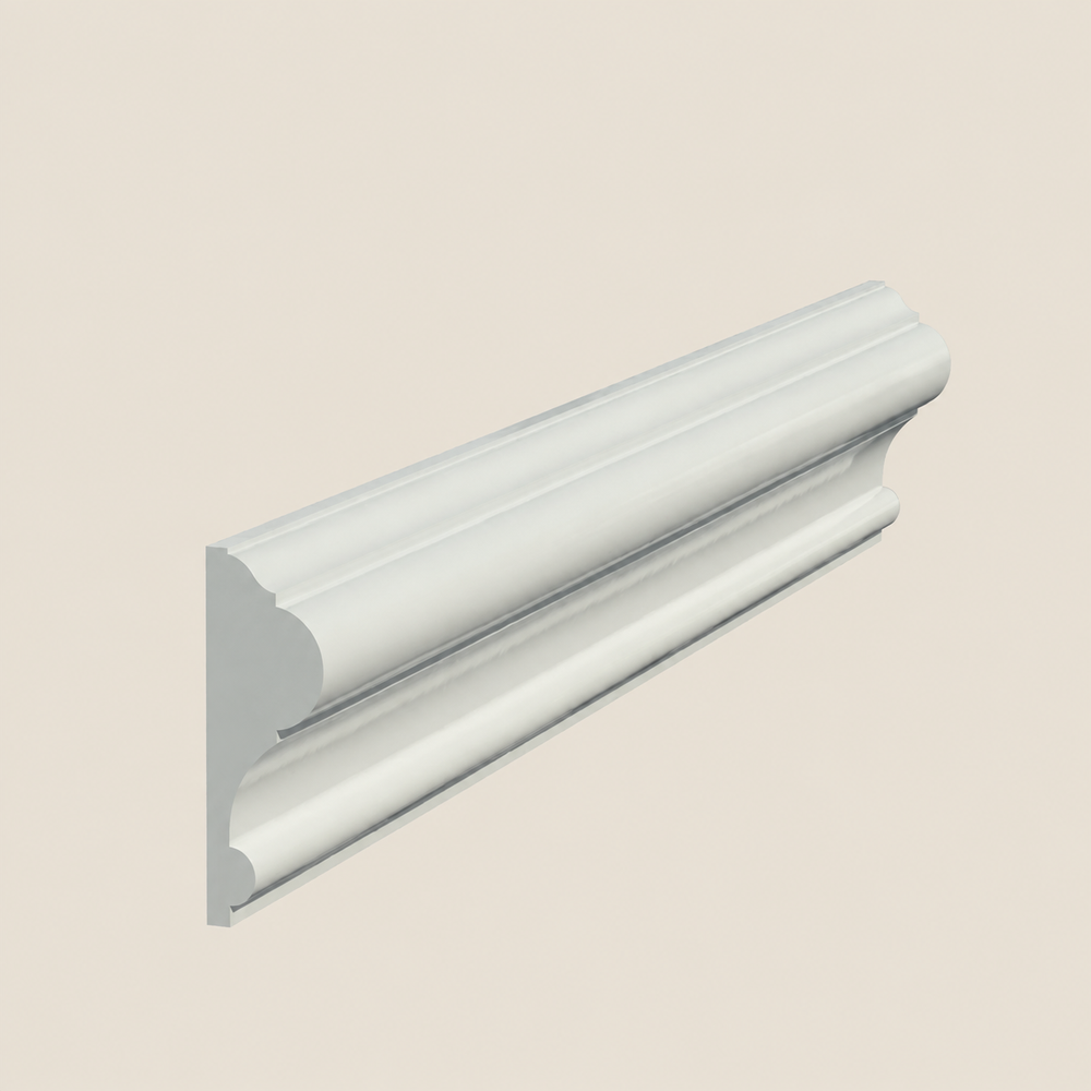 dado rail profile on a limestone background